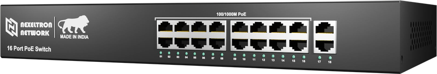NEXELTRON 16 Port Gigabit PoE Switch